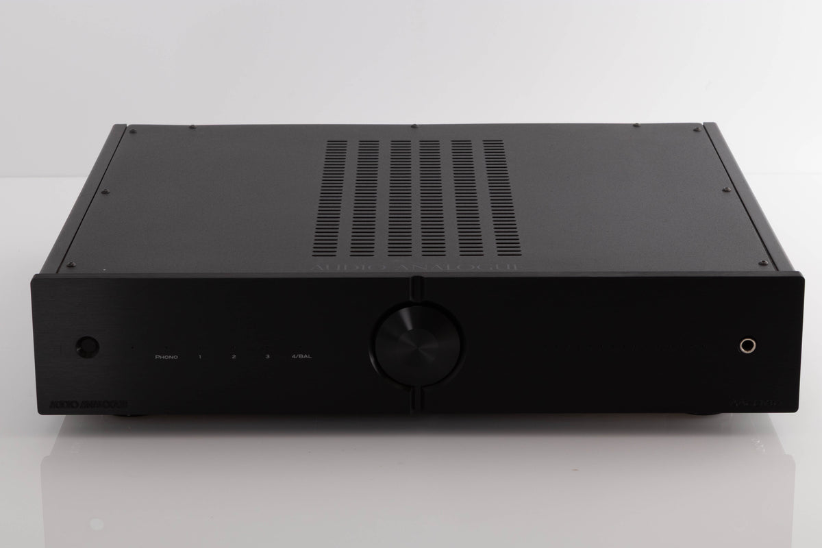 Front view of a used Audio Analogue AACento Integrated Amplifier in a Black finish