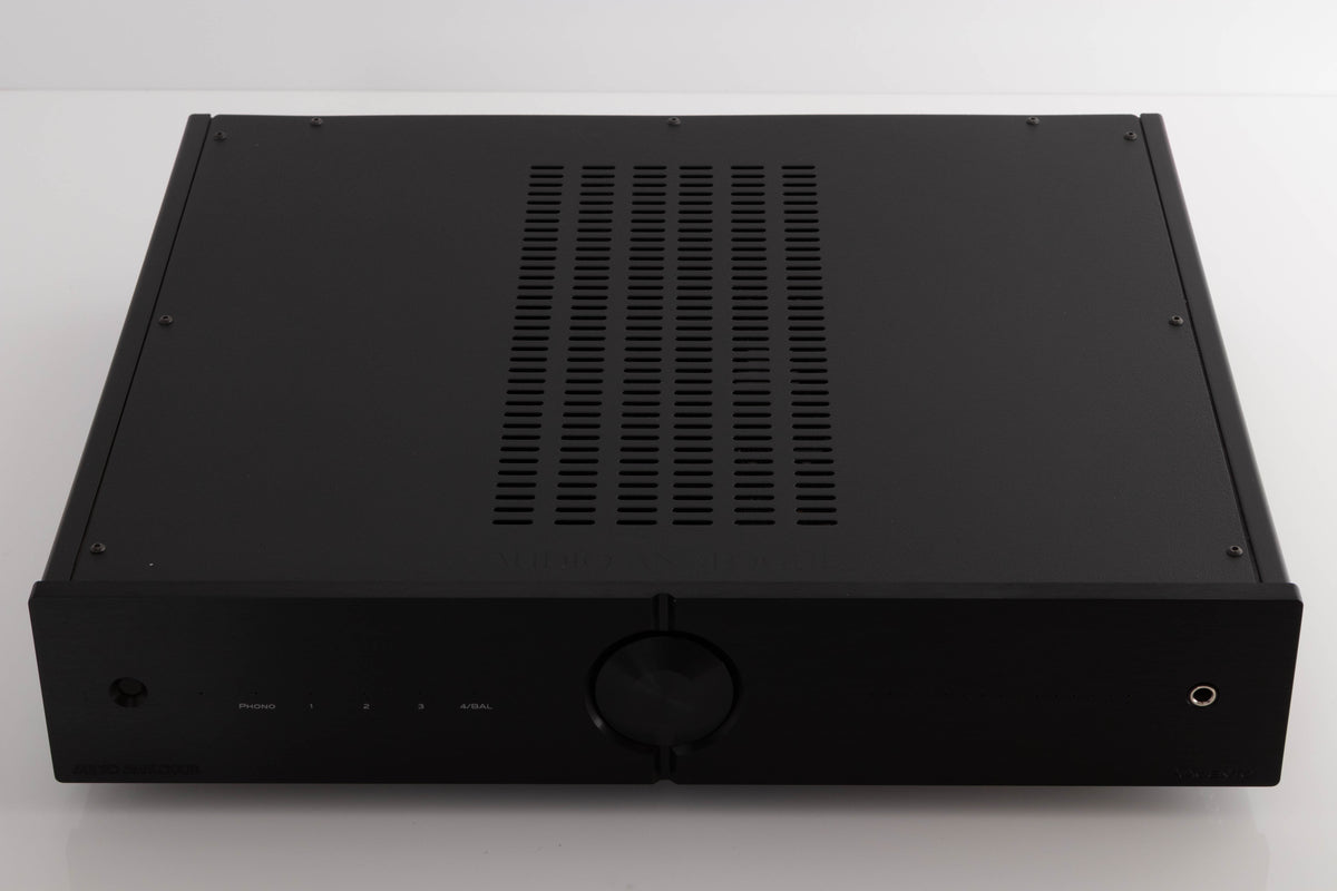 Top of a used Audio Analogue AACento Integrated Amplifier in a Black finish 
