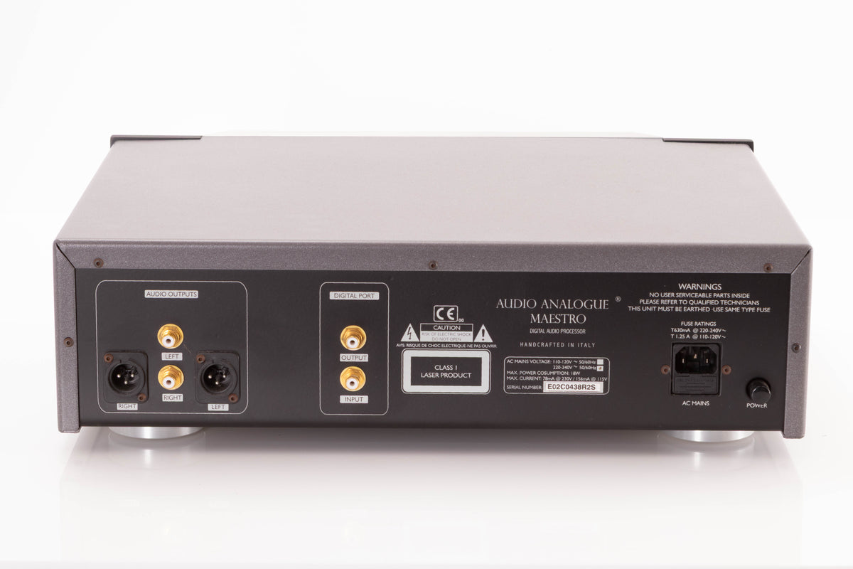 Rear view of a used Audio Analogue Maestro CD Player in Silver