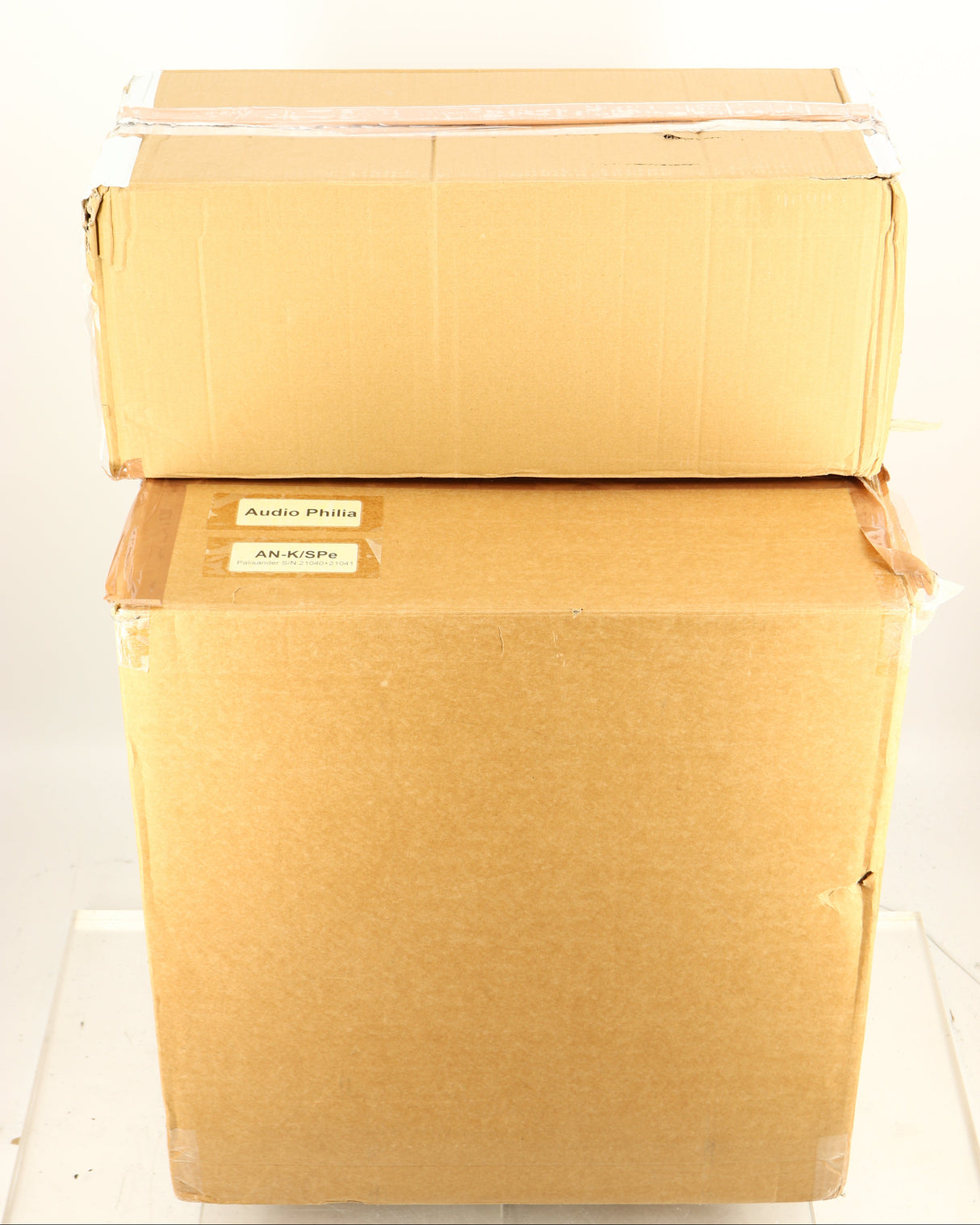 Boxes for used Audio Note AN-K/SPe Standmount Speakers W/ Stands in a palisander finish