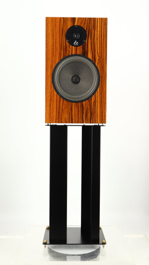 Front view of a used Audio Note AN-K/SPe Standmount Speaker W/ Stand in a palisander finish
