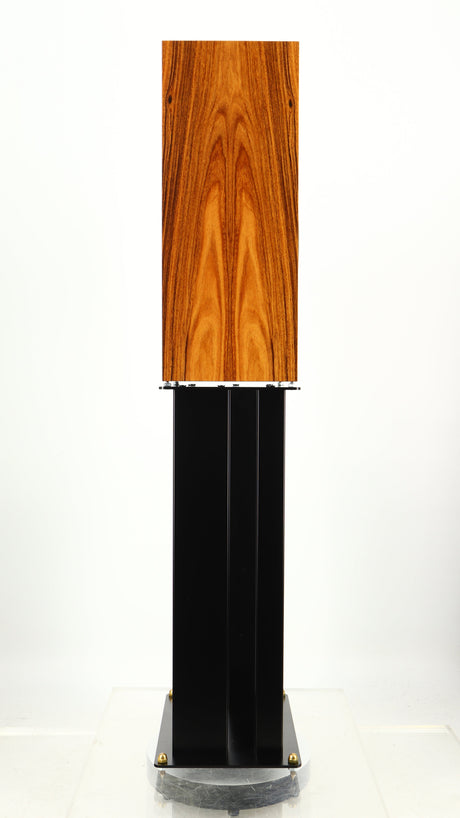 Left side view of a used Audio Note AN-K/SPe Standmount Speaker W/ Stand in a palisander finish