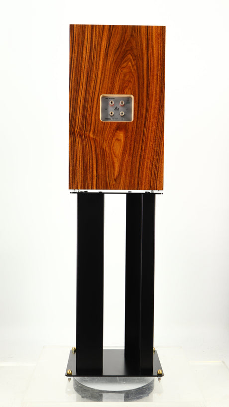 Rear view of a used Audio Note AN-K/SPe Standmount Speaker W/ Stand in a palisander finish
