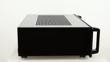 Left side view of a used Audio Research LS17SE Pre Amplifier in a black finish
