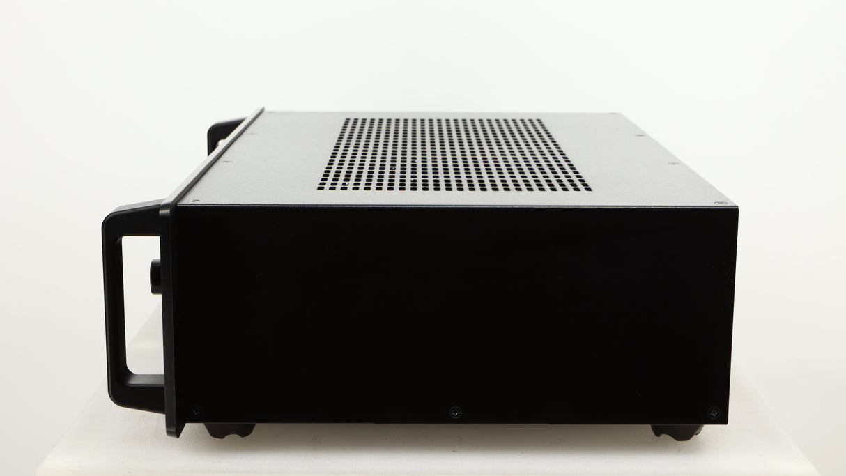 Right side view of a used Audio Research LS17SE Pre Amplifier in a black finish