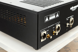 Rear left corner view of a used Audio Research Reference CD8 CD Player in silver finish 
