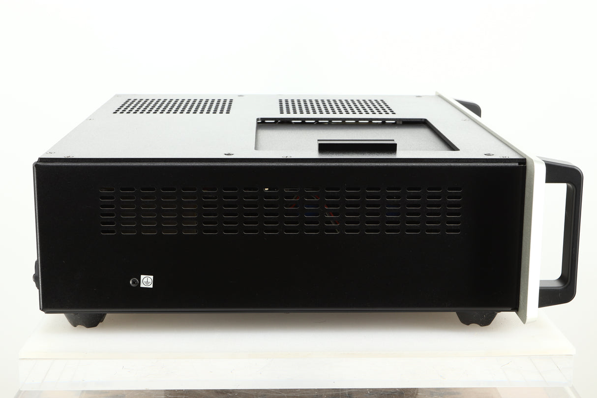 Side view of a used Audio Research Reference CD8 CD Player in silver finish 