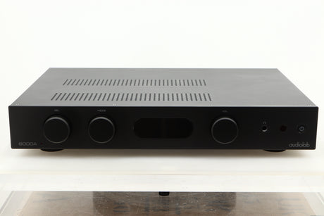 Front view of a used Audiolab 6000A Integrated Amplifier in Black finish