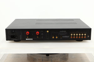 Rear view of a used Audiolab 6000A Integrated Amplifier in Black finish
