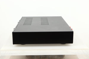 Side view of a used Audiolab 6000A Integrated Amplifier in Black finish