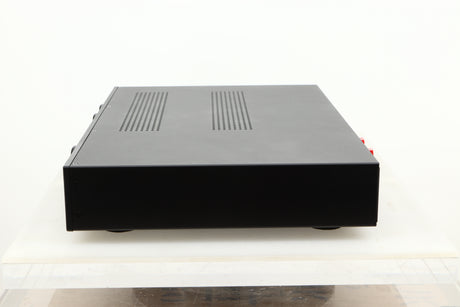 Side view of a used Audiolab 6000A Integrated Amplifier in Black finish
