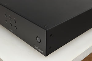 Front right corner of a used Audiolab 6000N Network Streamer in a black finish