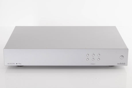 Front view of a used Audiolab 6000N Play Network Streamer in a Silver finish