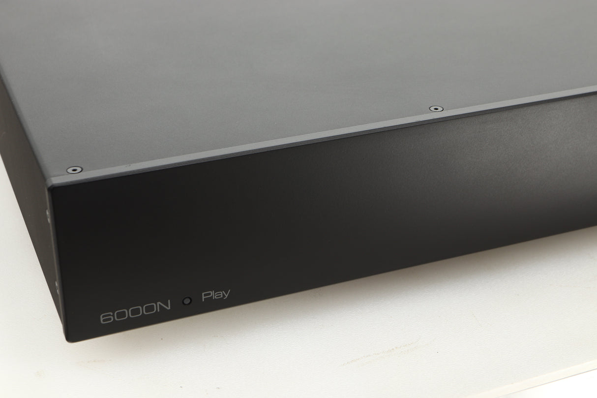 Close up view of a used Audiolab 6000N Streamer in Black finish
