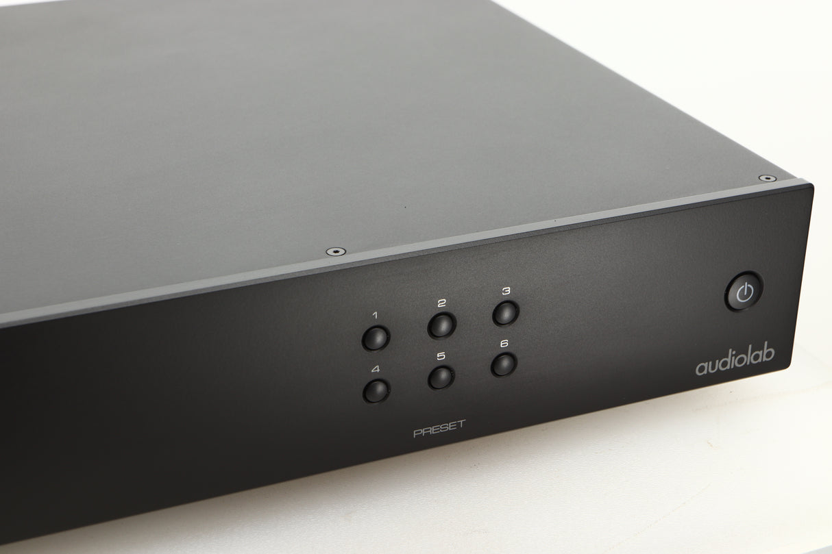 Close up view of a used Audiolab 6000N Streamer in Black finish