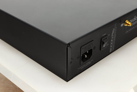Rear left corner view of a used Audiolab 6000N Streamer in Black finish