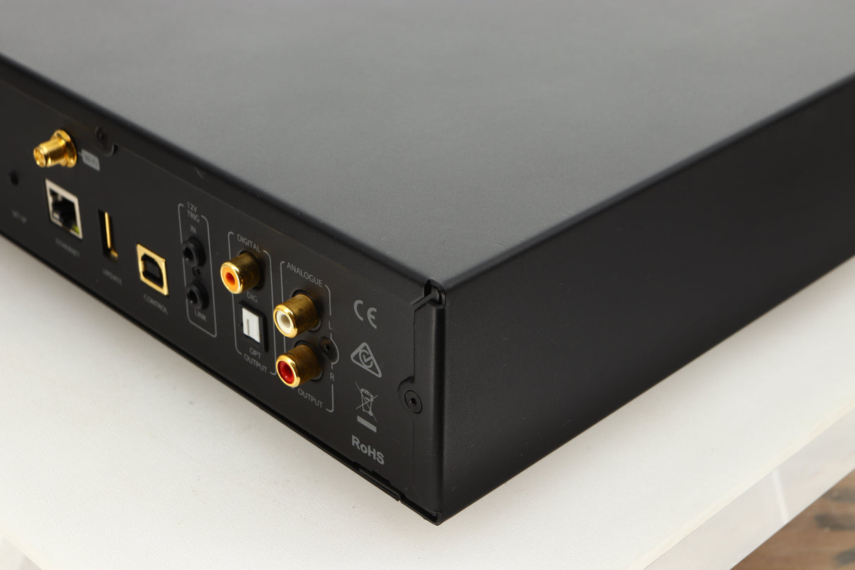Rear right corner view of a used Audiolab 6000N Streamer in Black finish