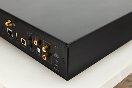 Rear right corner view of a used Audiolab 6000N Streamer in Black finish