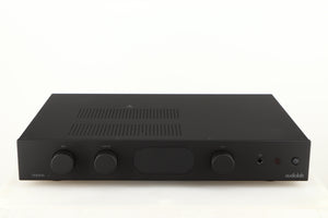 Front view of a used Audiolab 7000A Integrated Amplifier in a black finish