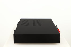 Right side view of a used Audiolab 7000A Integrated Amplifier in a black finish