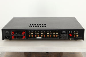 Rear view of a used Audiolab 8000A Integrated Amplifier in Black finish