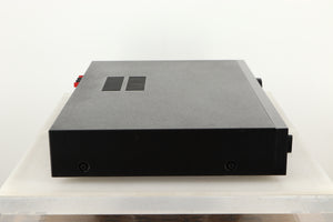 Side view of a used Audiolab 8000A Integrated Amplifier in Black finish