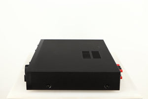 Right side view of a used Audiolab 8000A Integrated Amplifier in a black finish