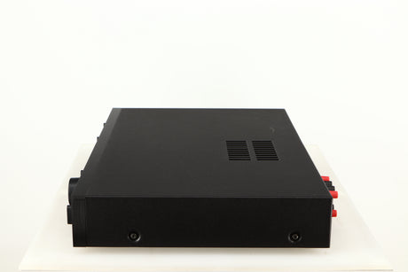 Right side view of a used Audiolab 8000A Integrated Amplifier in a black finish