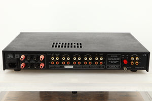 Rear view of a used Audiolab 8000A Integrated Amplifier