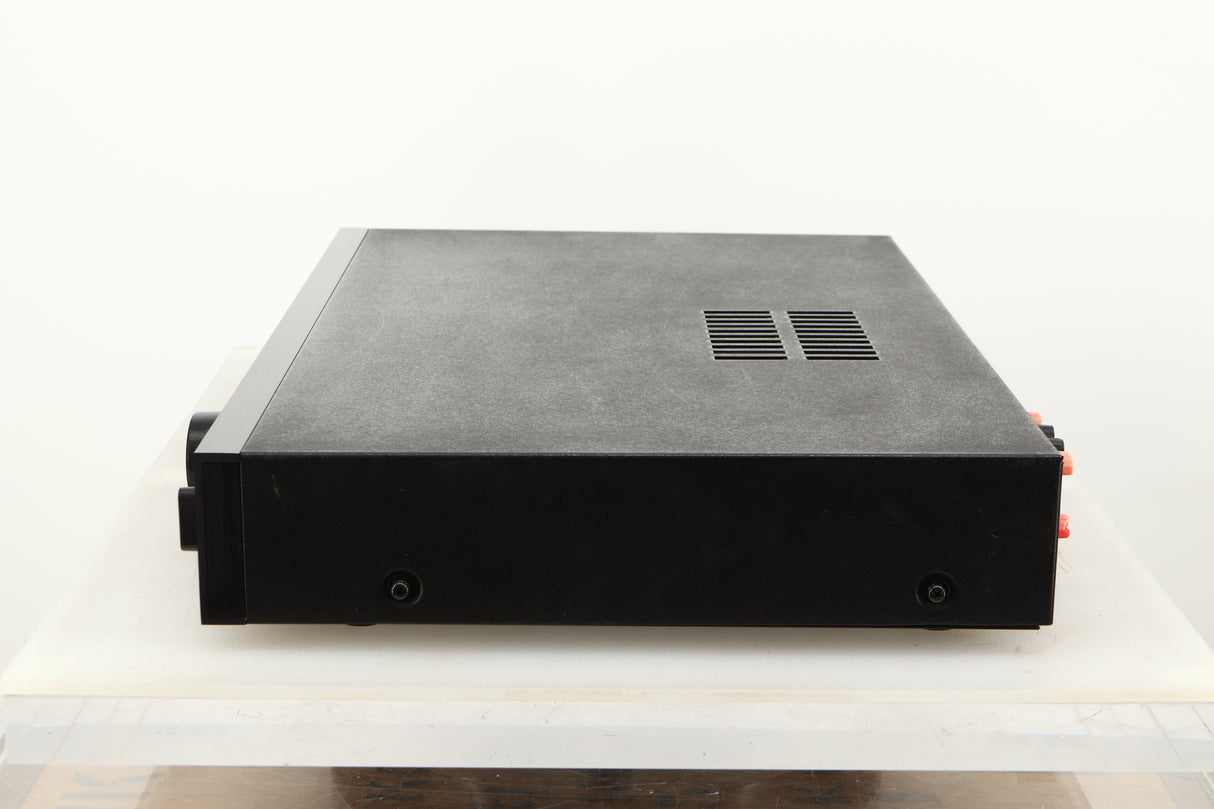 Side view of a used Audiolab 8000A Integrated Amplifier