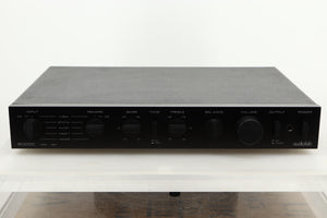 Front view of a used Audiolab 8000C Pre Amplifier in Black finish
