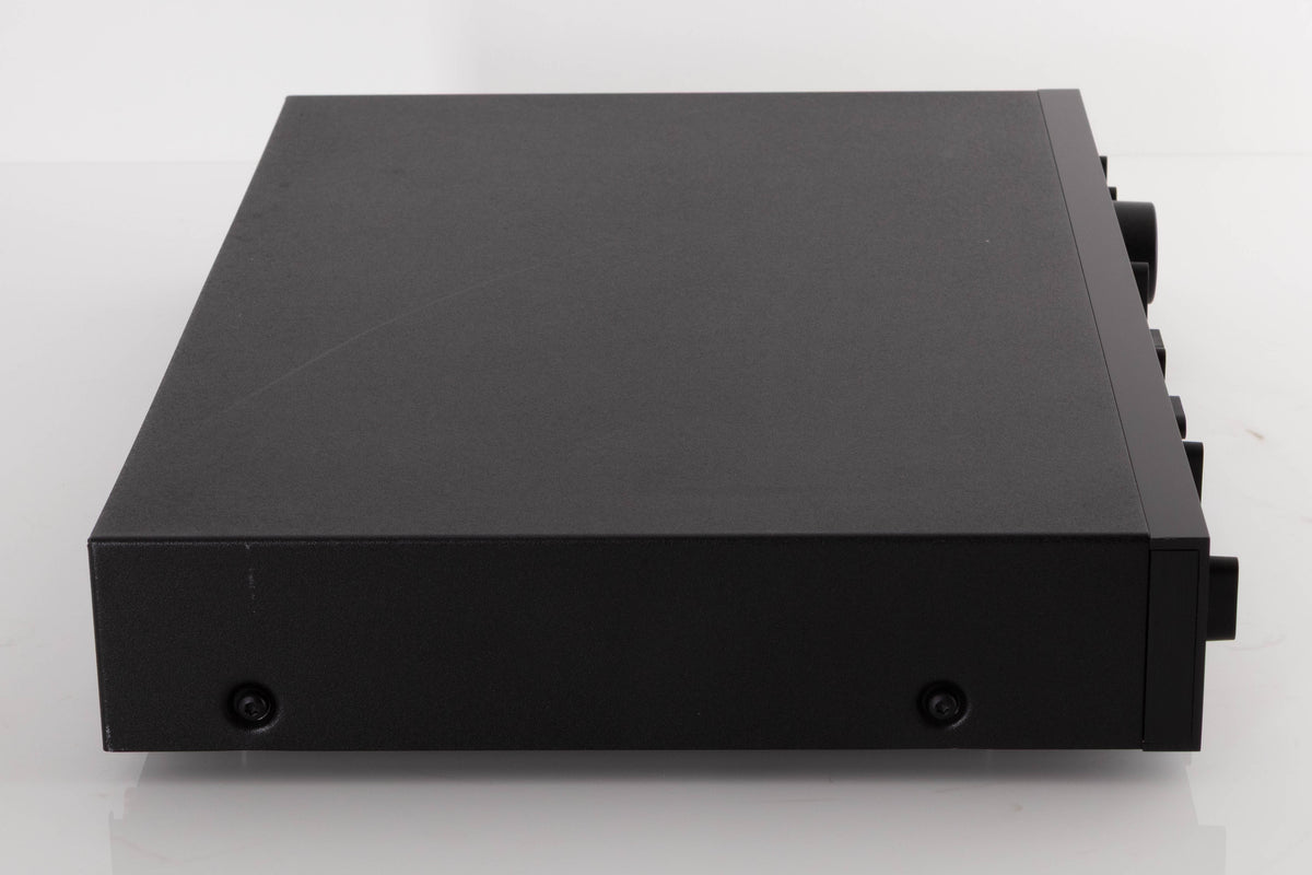 Left side view of a used Audiolab 8000C Pre Amplifier in a Black finish