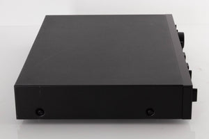 Left side view of a used Audiolab 8000C Pre Amplifier in a Black finish