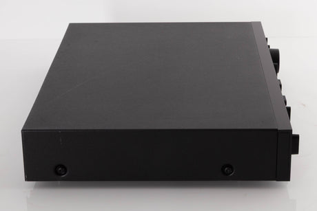 Left side view of a used Audiolab 8000C Pre Amplifier in a Black finish