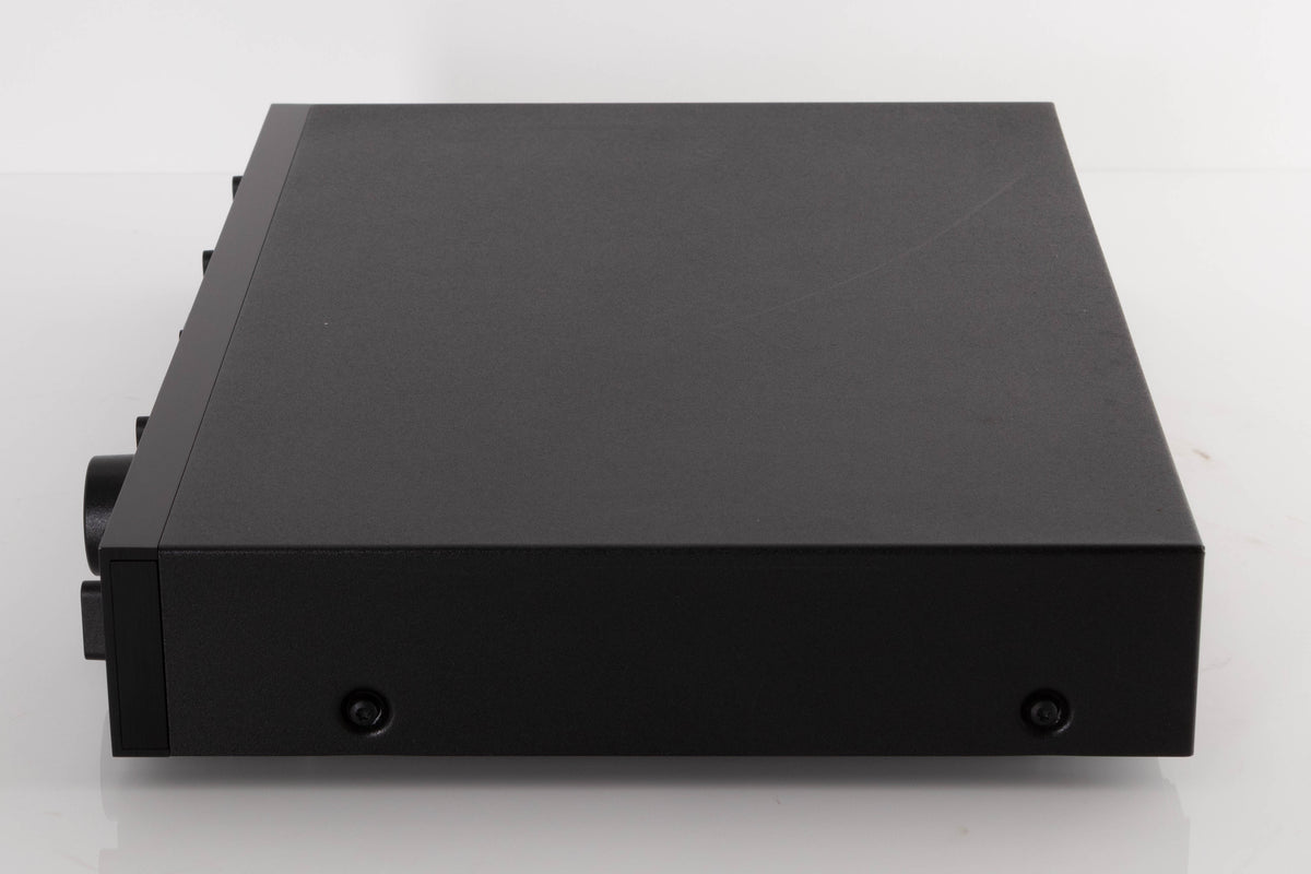 Right side view of a used Audiolab 8000C Pre Amplifier in a Black finish