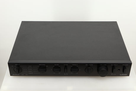 Top view of a used Audiolab 8000C Pre Amplifier in Black finish