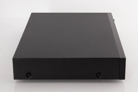 Left side view of a used Audiolab 8000DAC Digital Analogue Converter in a Black finish