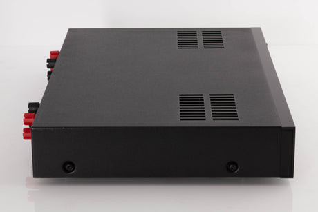 Left side view of a used Audiolab 8000P Power Amplifier in a Black finish