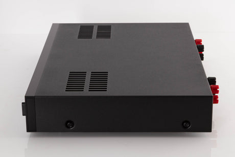 Right side view of a used Audiolab 8000P Power Amplifier in a Black finish