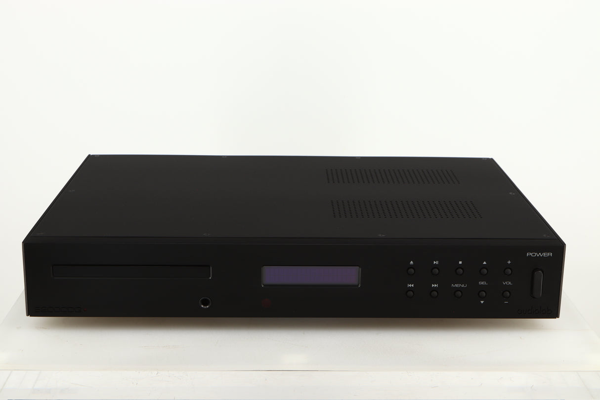 Front view of a used Audiolab 8200CDQ CD Player in a black finish