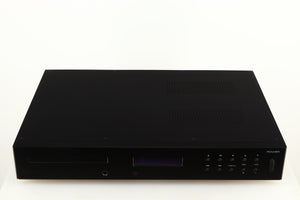 Top of a used Audiolab 8200CDQ CD Player in a black finish