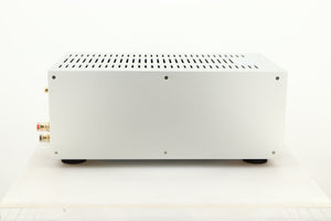 Side view of a used Audiolab 8200MB Monoblock Power Amplifiers in Silver finish 