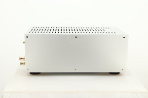 Side view of a used Audiolab 8200MB Monoblock Power Amplifiers in Silver finish 