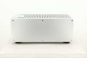 Side view of a used Audiolab 8200MB Monoblock Power Amplifiers in Silver finish 