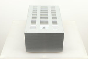 Top view of a used Audiolab 8200MB Monoblock Power Amplifiers in Silver finish 