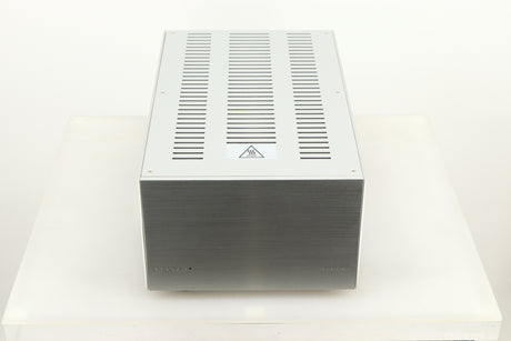 Top view of a used Audiolab 8200MB Monoblock Power Amplifiers in Silver finish 