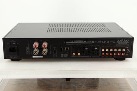 Rear view of a used Audiolab 9000A Integrated Amplifier in Black