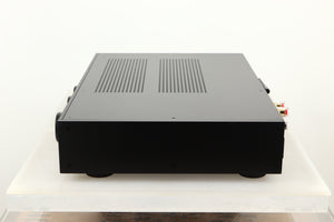 Side view of a used Audiolab 9000A Integrated Amplifier in Black finish