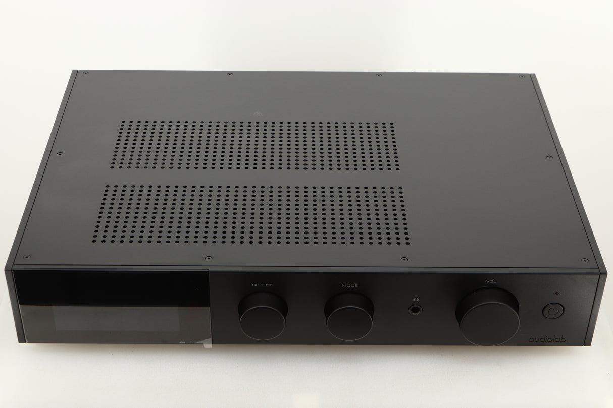 Top view of a used Audiolab 9000A Integrated Amplifier in Black