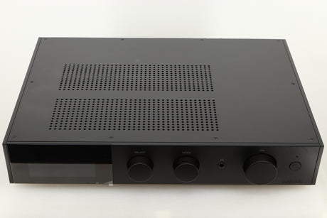 Top view of a used Audiolab 9000A Integrated Amplifier in Black